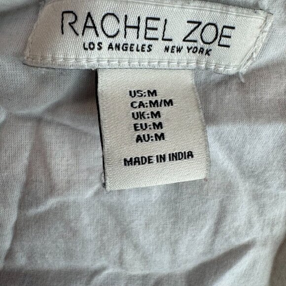 Rachel Zoe Babydoll Maxi‎ Dress M Cotton Empire Waist V Neck Cottagecore Boho - Picture 5 of 6